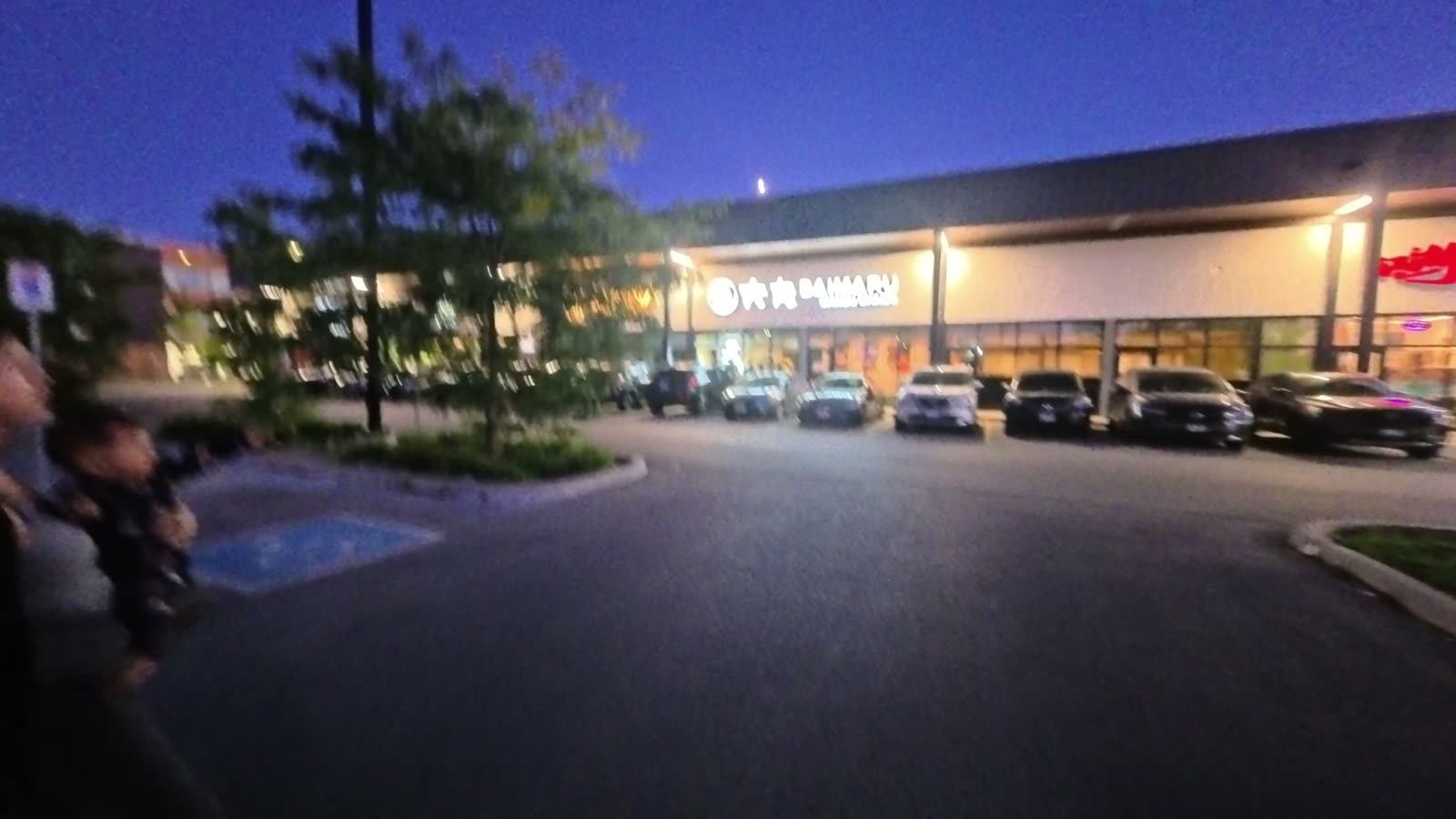 The Dai Maru Shabu Shabu storefront in a Scarborough plaza at dusk